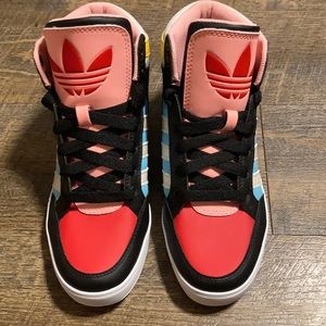 Adidas Hardcourt Hi Lace Up Girl Sneakers US 5.5